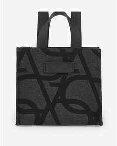 Женская сумка-шоппер с логотипом Adolfo Dominguez, темно-серый