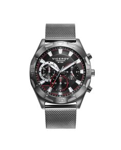 Мужские стальные часы-хронограф Heat с черным циферблатом Viceroy, серый