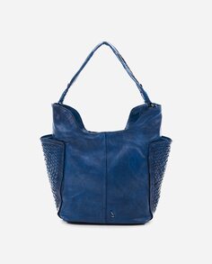 Синяя кожаная сумка через плечо Euphoria Abbacino, синий