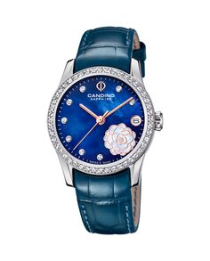 C4721/3 Newness синие кожаные женские часы Candino, синий