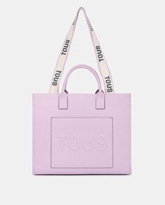 Большая сумка-шоппер La Rue темно-лилового цвета Tous, сиреневый