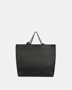 Черная кожаная сумка-шоппер New Palo на молнии Scalpers, черный