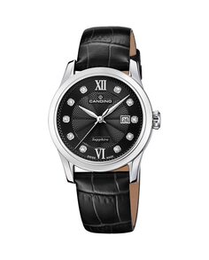 C4736/4 Новинка черные кожаные женские часы Candino, черный