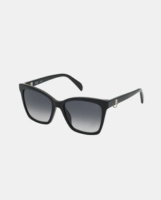 Большие женские солнцезащитные очки из ацетата черного цвета Tous, черный
