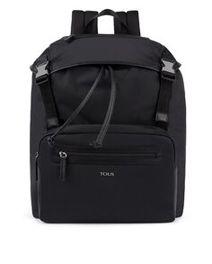 Женский рюкзак с клапаном и регулируемыми ручками черного цвета Tous, черный