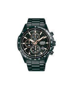 Мужские часы Sport man RM399HX9 со стальным и черным ремешком Lorus, черный