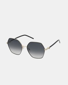 Черные женские солнцезащитные очки с геометрическим узором из металла Tous, черный