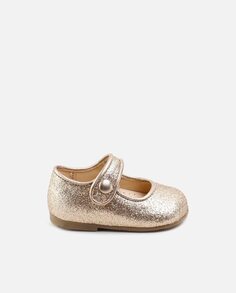 Туфли Мэри Джейн для девочки с золотыми блестками Eli 1957, золотой