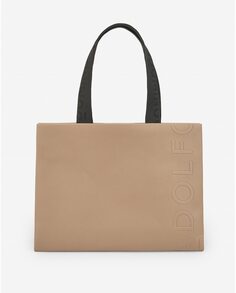 Женская сумка-шопер серо-коричневого цвета Adolfo Dominguez, серо-коричневый