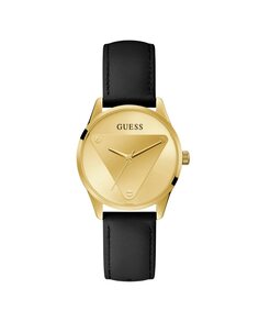 Женские часы Emblem GW0399L3 из кожи и черного ремешка Guess, черный