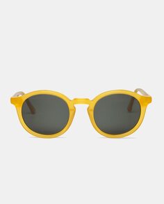 Овальные солнцезащитные очки из ацетата горчичного цвета Mr. Boho, горчичный