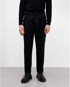 Свободные мужские классические брюки черного цвета Adolfo Dominguez, черный