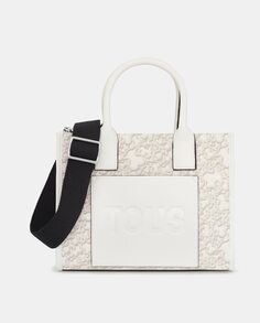 Серая сумка-шоппер среднего размера Kaos Mini Evolution с логотипом Tous, серый