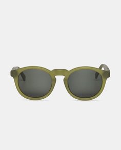 Полупрозрачные зеленые солнцезащитные очки унисекс круглой формы из ацетата Mr. Boho, зеленый