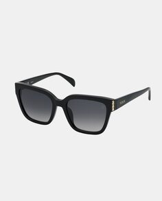 Черные квадратные женские солнцезащитные очки из ацетата Tous, черный