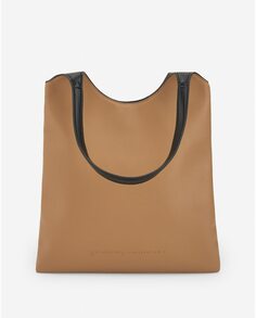 Женская сумка-шопер с закругленными ручками Adolfo Dominguez, коричневый
