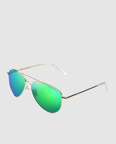 Солнцезащитные очки-авиаторы Clandestine в металлической золотистой оправе Clandestine, золотой