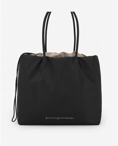 Женская сумка-шоппер Adolfo Dominguez из 100% переработанных двухцветных материалов Adolfo Dominguez, черный