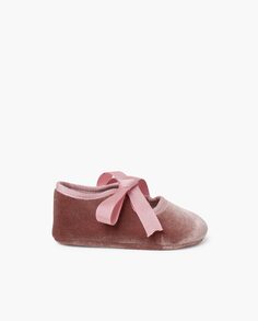 Туфли Мэри Джейн для девочки с бантиком из фая Pisamonas, розовый