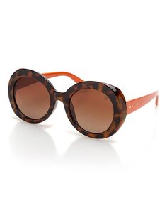 Женские круглые коричневые солнцезащитные очки Starlite Starlite, коричневый