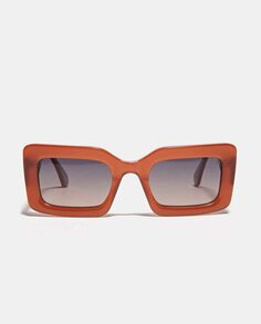Прямоугольные женские солнцезащитные очки из кораллового ацетата с поляризованными линзами No Idols, коралловый