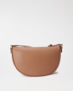 Женская круглая сумка на плечо светло-коричневого цвета на молнии Salsa Jeans, коричневый