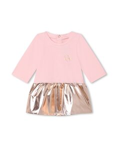 Платье для девочки розовое с фантазией BOSS Kidswear, розовый