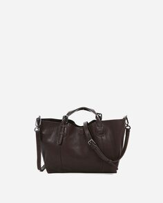 Маленькая коричневая кожаная сумка-шоппер Euphoria Abbacino, коричневый