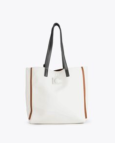 Женская сумка-шоппер цвета экрю Lola Casademunt, белый