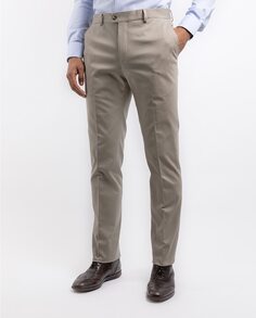 Узкие мужские классические брюки темно-бежевого цвета Wickett Jones, бежевый