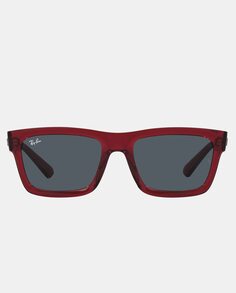 Красные прямоугольные солнцезащитные очки унисекс Ray-Ban, красный