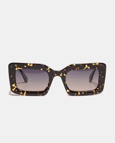 Прямоугольные женские солнцезащитные очки из ацетата гаваны с поляризационными линзами No Idols, коричневый