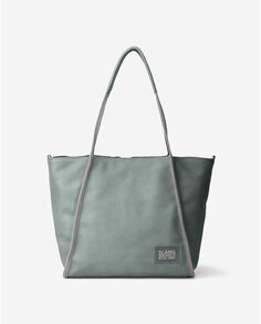 Зеленая сумка-шопер с эффектом кожи и съемным ремнем на плечо Slang, зеленый
