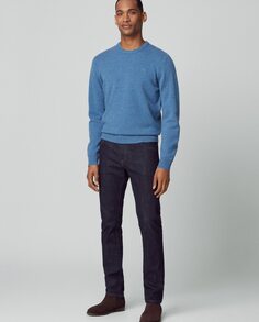 Узкие мужские джинсы темно-синего цвета Hackett, синий