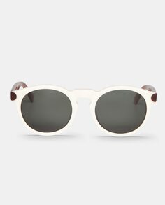 Круглые кремовые солнцезащитные очки унисекс из ацетата Mr. Boho, кремовый