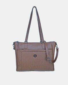 Большая сумка-шопер светло-коричневого цвета со съемным ремнем через плечо Torrens, светло-коричневый