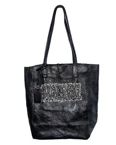 Черная сумка через плечо с эффектом металлик Starlite, черный