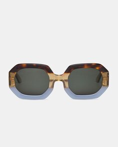 Разноцветные солнцезащитные очки из ацетата с геометрическим рисунком Mr. Boho, мультиколор
