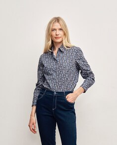 Женская рубашка с принтом и потайными пуговицами Lasserre, мультиколор