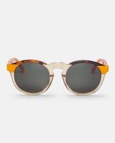 Круглые двухцветные солнцезащитные очки унисекс из ацетата Mr. Boho, мультиколор