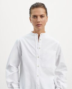 Женская рубашка с передним карманом и круглым вырезом Ecoalf, белый