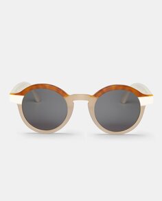 Круглые двухцветные солнцезащитные очки унисекс из ацетата Mr. Boho, мультиколор