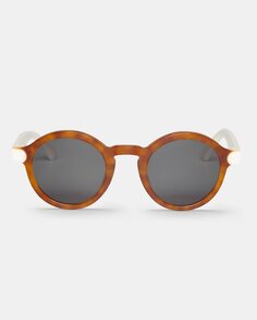 Круглые светло-коричневые солнцезащитные очки унисекс из ацетата Mr. Boho, светло-коричневый