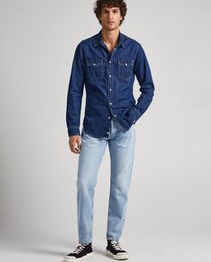 Свободные мужские джинсы Callen голубого цвета Pepe Jeans, светло-синий