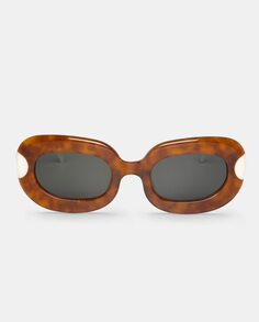 Женские овальные солнцезащитные очки из ацетата светло-гаванского цвета Mr. Boho, светло-коричневый