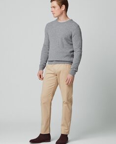 Обычные мужские брюки с пятью карманами бежевого цвета Hackett, бежевый