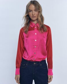 Двухцветная женская рубашка с длинными рукавами Lola Casademunt, мультиколор
