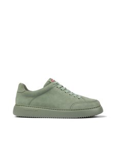 Гладкие мужские кожаные кроссовки с зелеными шнурками Camper, зеленый