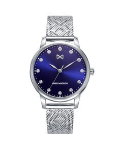 Женские часы Tooting с синим циферблатом и стальной сеткой с рисунком Mark Maddox, серебро