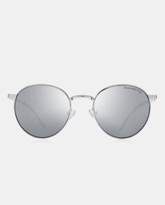 Серебряные круглые солнцезащитные очки из нержавеющей стали Clandestine, серебро